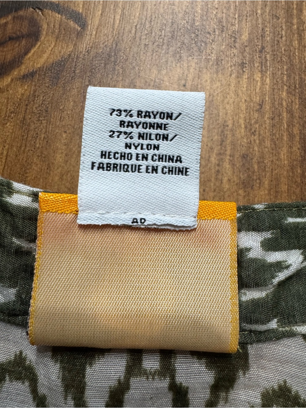 Ruby Rd. Olive and Cream Patterned Button-Front Shirt - Picture 5 of 5